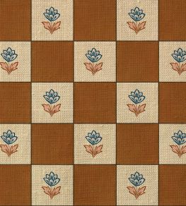 Indian Checks Fabric by Ottoline Caramel Indian Checks Fabric by Ottoline Caramel