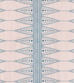 Indian Stripe Fabric by Barneby Gates Pink Teal Indian Stripe Fabric by Barneby Gates Pink Teal