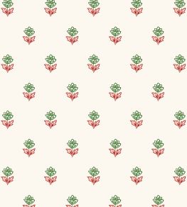 Indian Tulips Wallpaper by Ottoline Pink and Green Indian Tulips Wallpaper by Ottoline Pink and Green