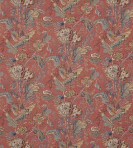 Indienne Flower Fabric by GP & J Baker Red