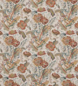 Indienne Flower Fabric by GP & J Baker Red / Teal Indienne Flower Fabric by GP & J Baker Red / Teal