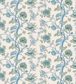 Indienne Wallpaper by Harlequin Cornflower/Pine