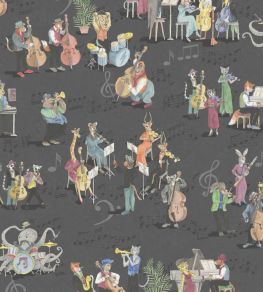 Instrumental Wallpaper by Brand McKenzie Charcoal Instrumental Wallpaper by Brand McKenzie Charcoal