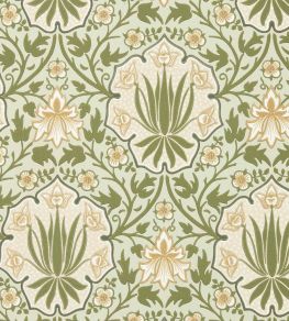 Iris & Rose Wallpaper by Morris & Co Bayleaf/Weld Iris & Rose Wallpaper by Morris & Co Bayleaf/Weld