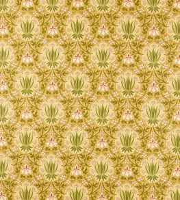 Iris & Rose Fabric by Morris & Co Gold Iris & Rose Fabric by Morris & Co Gold