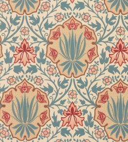 Iris & Rose Wallpaper by Morris & Co Indigo/Crimson