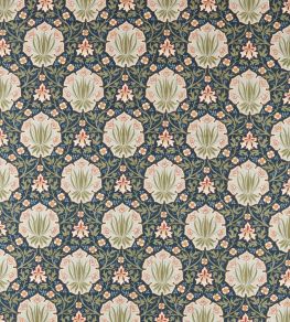 Iris & Rose Fabric by Morris & Co Indigo/Thyme Iris & Rose Fabric by Morris & Co Indigo/Thyme