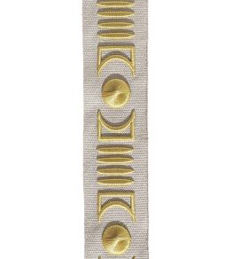 Isadore Embroidered Braid 45mm Trimming by Houles 9820 Isadore Embroidered Braid 45mm Trimming by Houles 9820