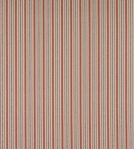Ivo Stripe Fabric by Jane Churchill Red/Indigo
