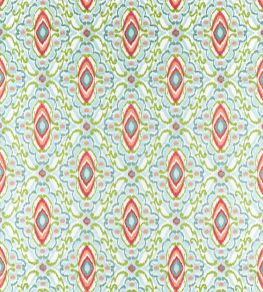 Ixora Fabric by Harlequin Sky / Cascade / Vermilion