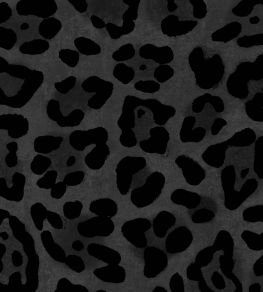 Jaguar Spot Velvet Fabric by Avalana Noir Jaguar Spot Velvet Fabric by Avalana Noir