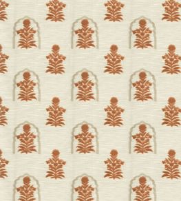 Jaipur Flower Fabric by JORO J2-Rust/Latte Jaipur Flower Fabric by JORO J2-Rust/Latte