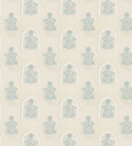 Jaipur Flower Fabric by JORO J4-Cream/Sky