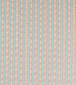 Jamdani Stripe Fabric by Sanderson Mineral/Coral Jamdani Stripe Fabric by Sanderson Mineral/Coral