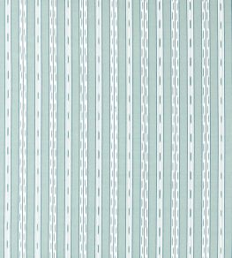 Jamdani Stripe Fabric by Sanderson Porcelain/Blue