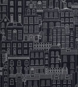 Berkeley Square Fabric by James Hare Navy Berkeley Square Fabric by James Hare Navy