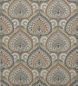 Fitzrovia Fabric by James Hare Blue Multi Fitzrovia Fabric by James Hare Blue Multi