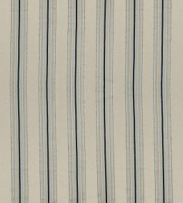 Ceylon Stripe Fabric by James Hare Natural / Indigo Ceylon Stripe Fabric by James Hare Natural / Indigo