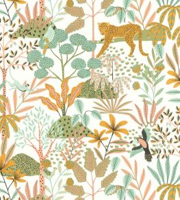 Jane Wallpaper by Caselio Blanc vert Jane Wallpaper by Caselio Blanc vert