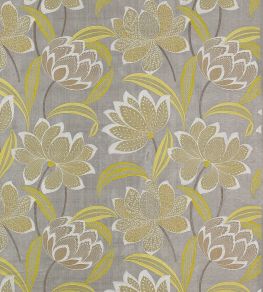 Zelda Fabric by Jane Churchill Silver/Yellow