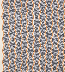Zhiri Fabric by Jane Churchill Indigo/Orange