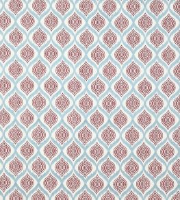 Avani Fabric by Jane Churchill Red/Aqua Avani Fabric by Jane Churchill Red/Aqua