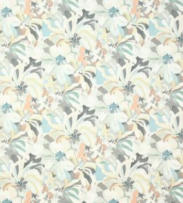 Hot House Fabric by Jane Churchill Grey/Aqua