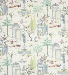 Persian Grove Fabric by Jane Churchill Green/Aqua