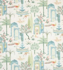Persian Grove Fabric by Jane Churchill Teal/Aqua Persian Grove Fabric by Jane Churchill Teal/Aqua