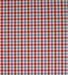 Kali Check Fabric by Jane Churchill Red/Blue