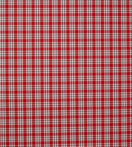Talla Check Fabric by Jane Churchill Red/Navy