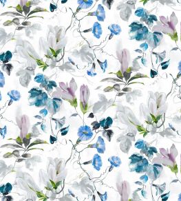 Japanese Magnolia Fabric by Designers Guild Cobalt Japanese Magnolia Fabric by Designers Guild Cobalt