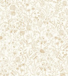 Jardin De Giverny Wallpaper by Caselio Blanc Or