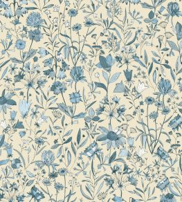 Jardin De Giverny Wallpaper by Caselio Bleu Porcelaine