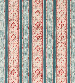 Jari Fabric by Jane Churchill Blue/Red Jari Fabric by Jane Churchill Blue/Red