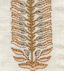 Jasmine Stripe Fabric by JORO Terracotta Jasmine Stripe Fabric by JORO Terracotta