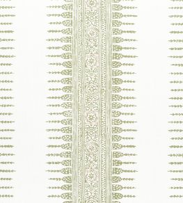 Javanese Stripe Fabric by Anna French Green and White Javanese Stripe Fabric by Anna French Green and White