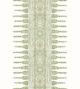 Javanese Stripe Wallpaper by Anna French Green/White