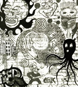 Ernest Wallpaper by Jean Paul Gaultier Ecru / Noir