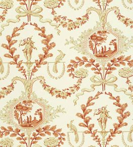 Jester Arabesque Wallpaper by Schumacher Terra Cotta