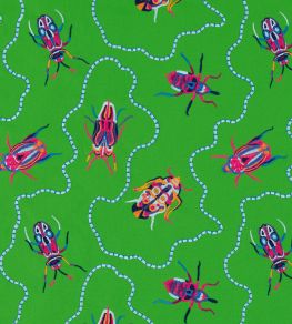 Jewel Beetles Fabric by Harlequin Emerald Jewel Beetles Fabric by Harlequin Emerald