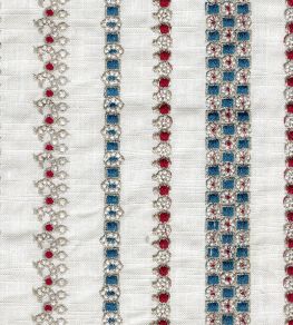 Jewel Stripe Fabric by JORO J1-Ruby/Teal