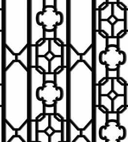 Joanna Fret Wallpaper by Scalamandre Onyx Joanna Fret Wallpaper by Scalamandre Onyx