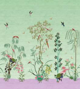 Joie de Vivre Mural by Wendy Morrison Green & Pink Joie de Vivre Mural by Wendy Morrison Green & Pink