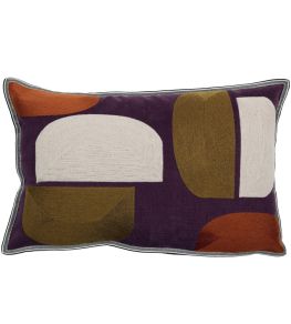 Jojoba Cushion 40 x 60cm by Maison Casamance Violet Olive