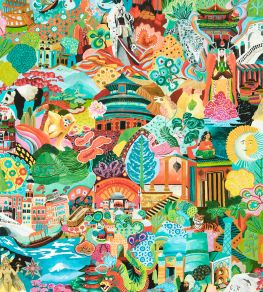 Journey of Discovery Wallpaper by Harlequin Ionian / Harissa / Emerald Journey of Discovery Wallpaper by Harlequin Ionian / Harissa / Emerald