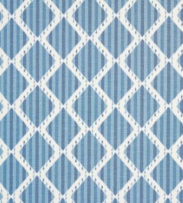 Kai Striped Ikat Fabric by Schumacher Blue