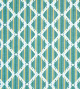 Kai Striped Ikat Fabric by Schumacher Green Kai Striped Ikat Fabric by Schumacher Green