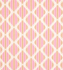 Kai Striped Ikat Fabric by Schumacher Pink