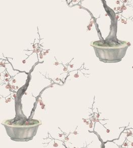 Kaki Persimmon Wallpaper by Cole & Son Silver Kaki Persimmon Wallpaper by Cole & Son Silver